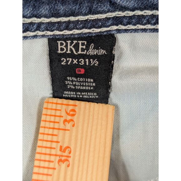 BKE Denim Harper Skinny Stretch Embroidered Jeans Women's Size 27R - Picture 14 of 15